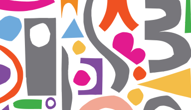 abstract colorful shapes on white